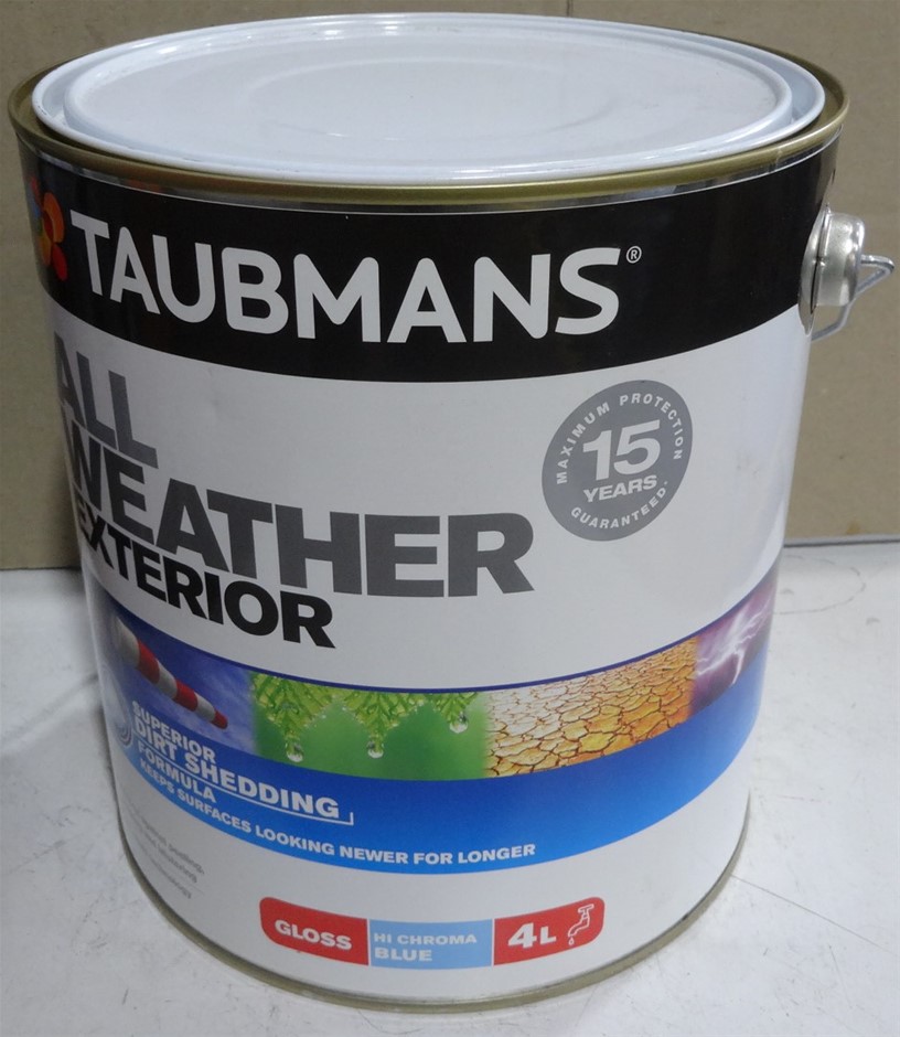Taubmans All Weather Exterior Gloss HiChroma Blue 4L
