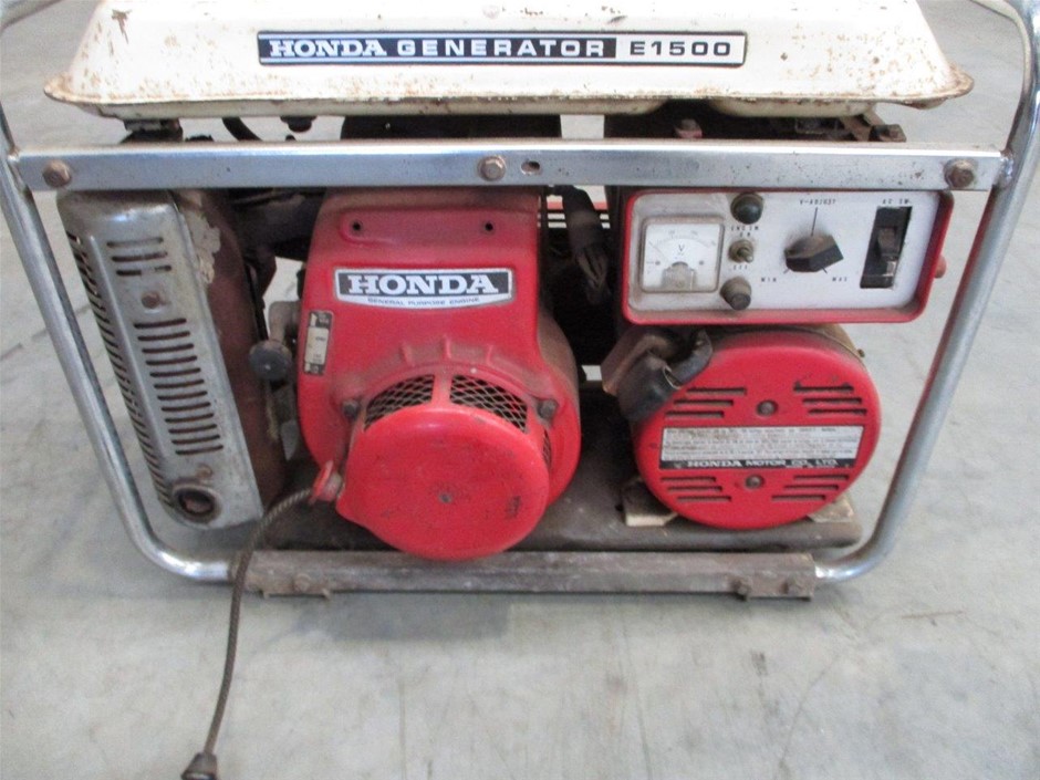 Honda E1500 Portable Generator AC/DC Auction (00279012291