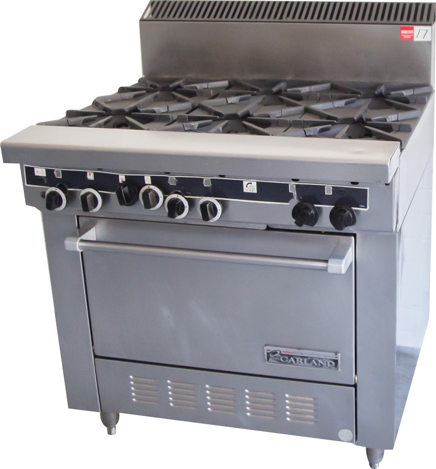 GARLAND GAS 6 BURNER STOVE WITH OVEN Auction (00175038305) Grays