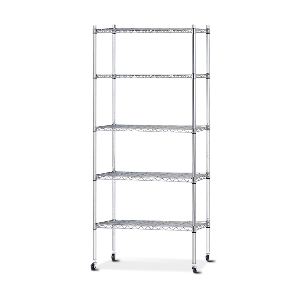 90cm 5 Tier Metal Wire Rack Shelving Uni