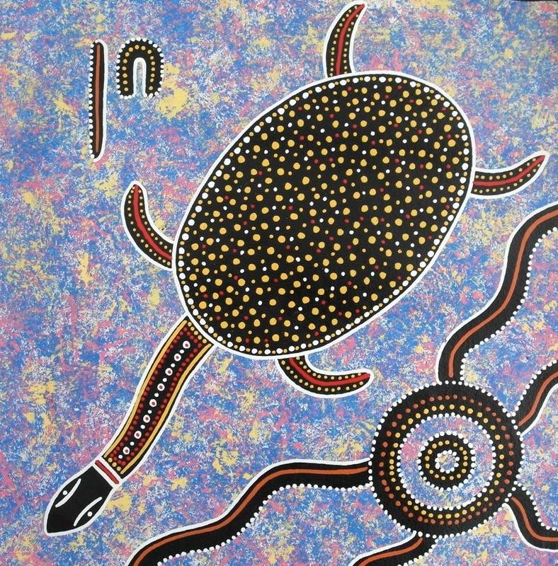 Boomanulla Williams, Original acrylic on canvas, Turtle Hunting Auction ...