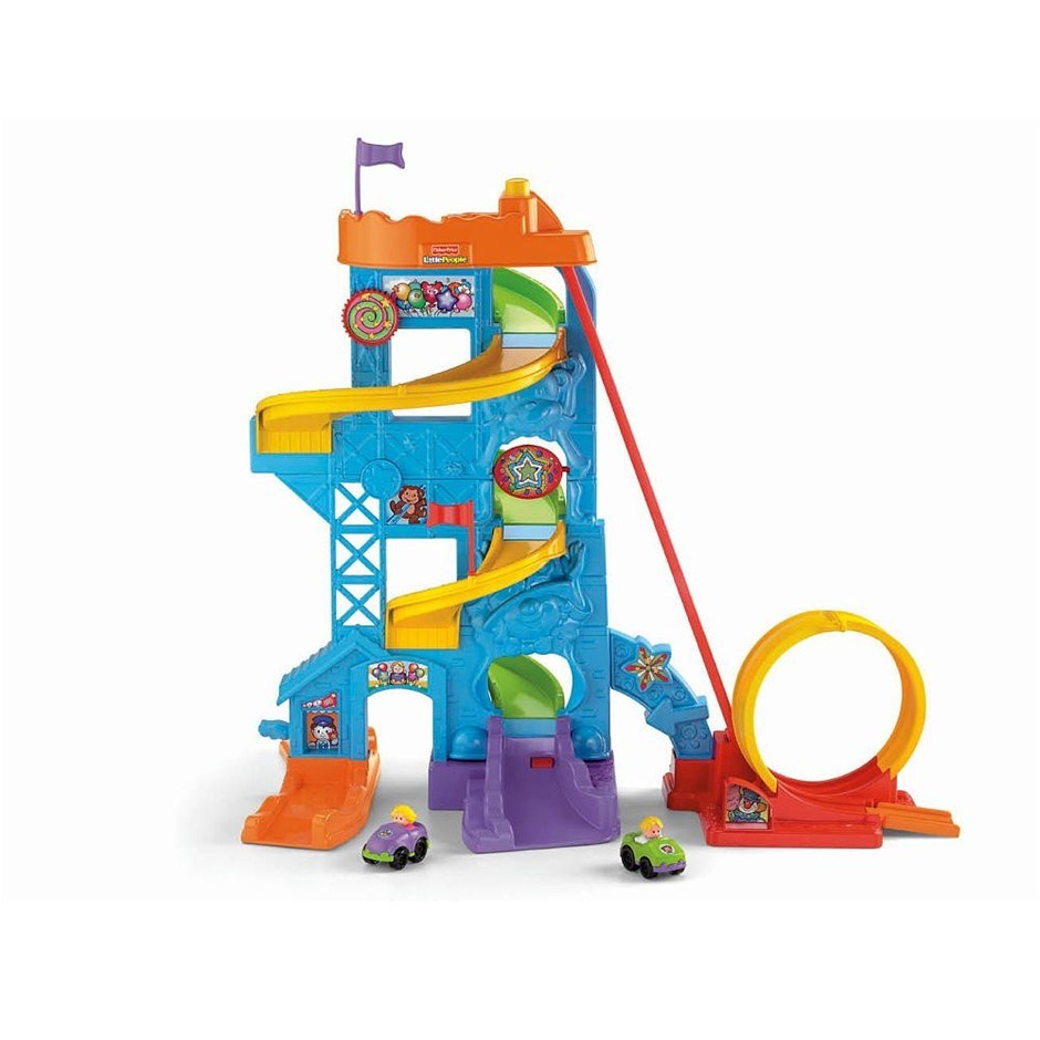 Buy Fisher-Price Little People Wheelies Loops N Swoops Amusement Park ...