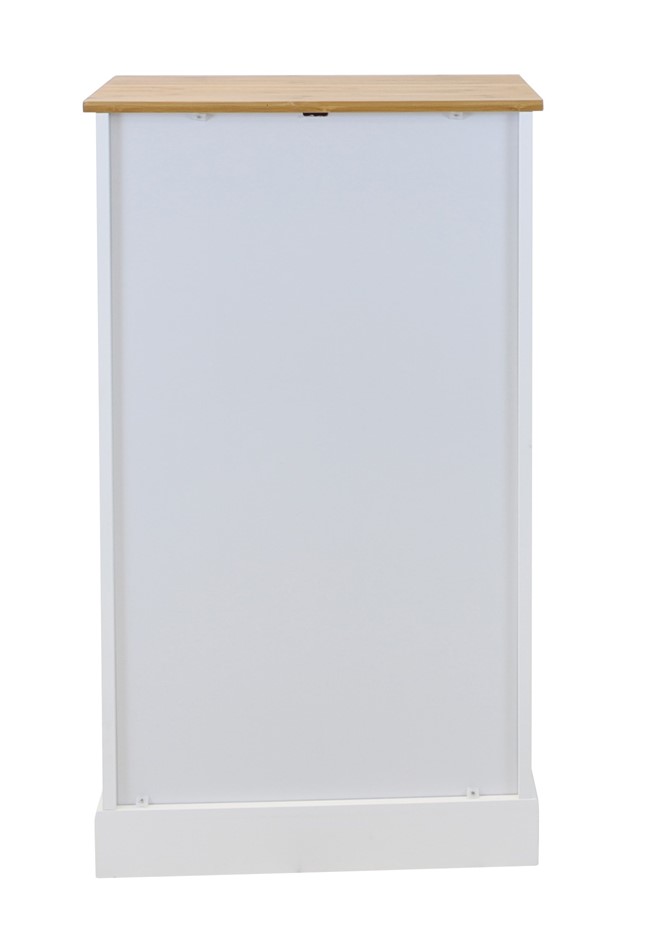 Buy Hampton Microwave Kitchen Cart with Garbage Bin Storage White Grays Australia