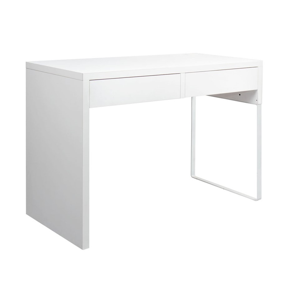 Artiss Metal Desk with 2 Drawers - White