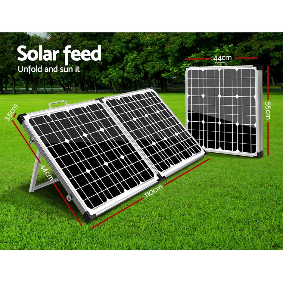 Buy Solraiser 120W Folding Solar Panel Kit 12V Mono Charging Power USB