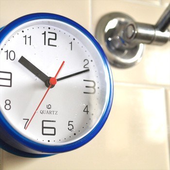 Waterproof Bathroom Suction Clock - Blue