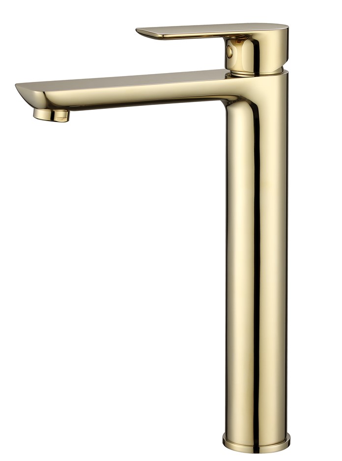 Tall Basin Mixer Gold Finish, Brand New In Box Auction (00083016365