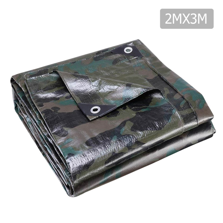 Instahut 2x3m Canvas Tarp Heavy Duty Cam