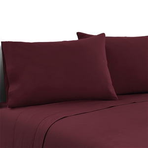 Giselle Bedding Queen Burgundy 4pcs Bed 