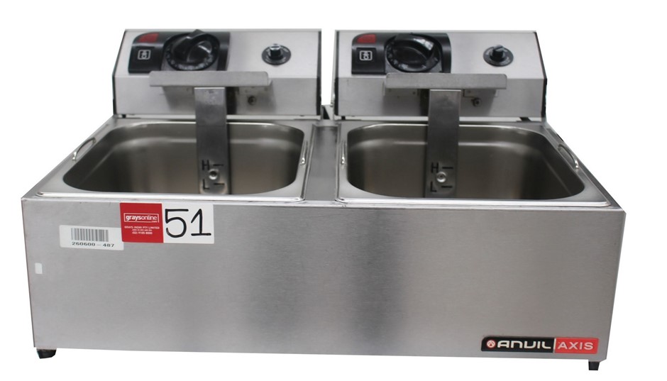 ANVIL ELECTRIC BENCH TOP DOUBLE DEEP FRYER MODEL FFA