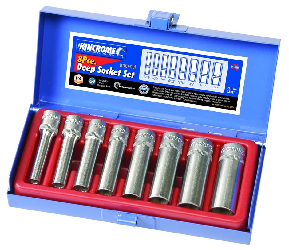 Kincrome 13341 Deep Socket Set 8 Piece A
