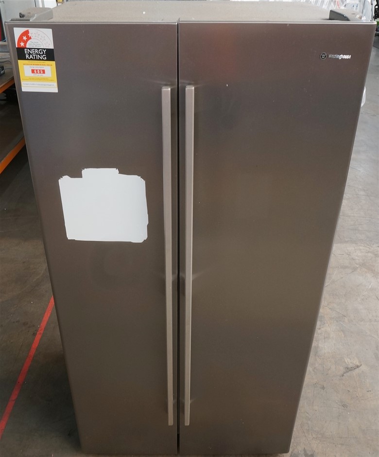Westinghouse 610L Side By Side Fridge Model WSE6100SF Auction (0014