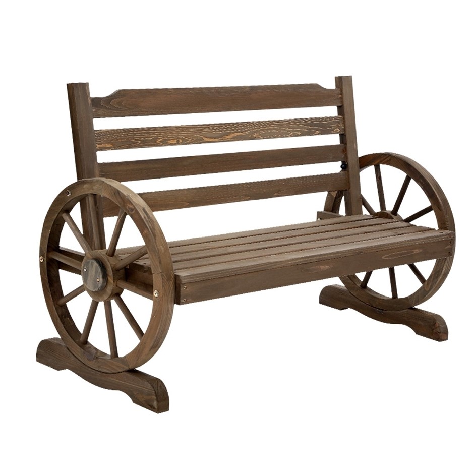 Gardeon Park Bench Wooden Wagon Chair Outdoor Garden Backyard Lounge