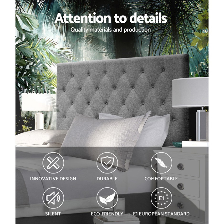 Buy Artiss KING SINGLE Bed Head Headboard Bedhead Fabric Frame Base