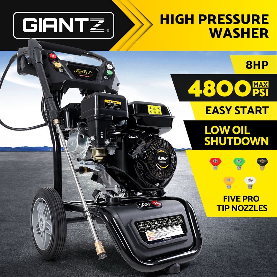 Buy Giantz Petrol High Pressure Washer Gun Gurney Pump 8HP 4800PSI ...