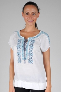 Bondi White Embroidered Shirt