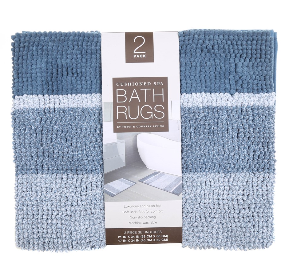 TOWN & COUNTRY LIVING Cushioned Spa Bath Rugs, 53cm x 86cm & 43cm x