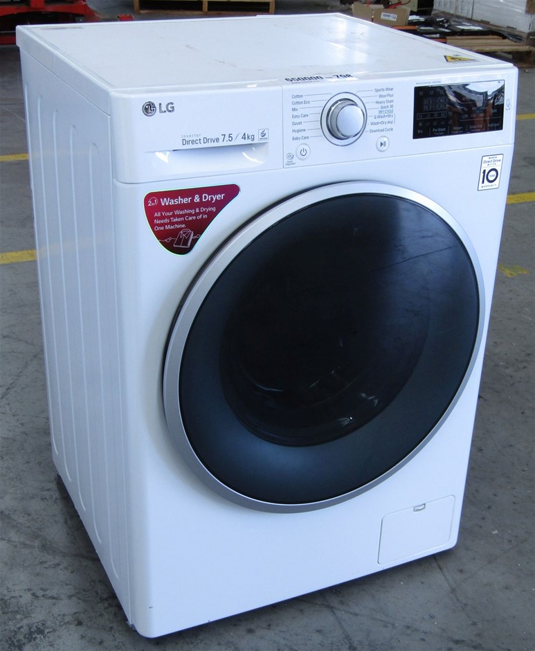 LG WDC1475NCW Inverter Direct Drive Washer and Dryer Auction (0038