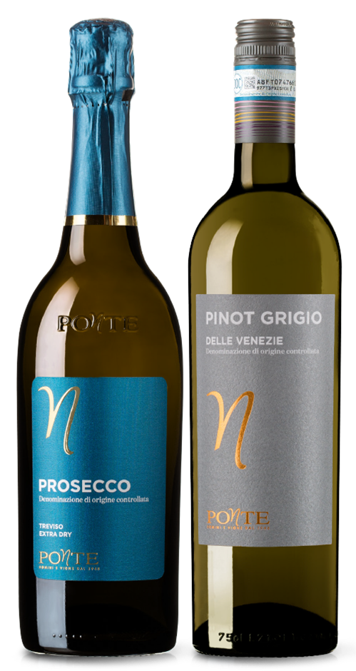 Ponte Prosecco DOC NV and Pinot Grigio m