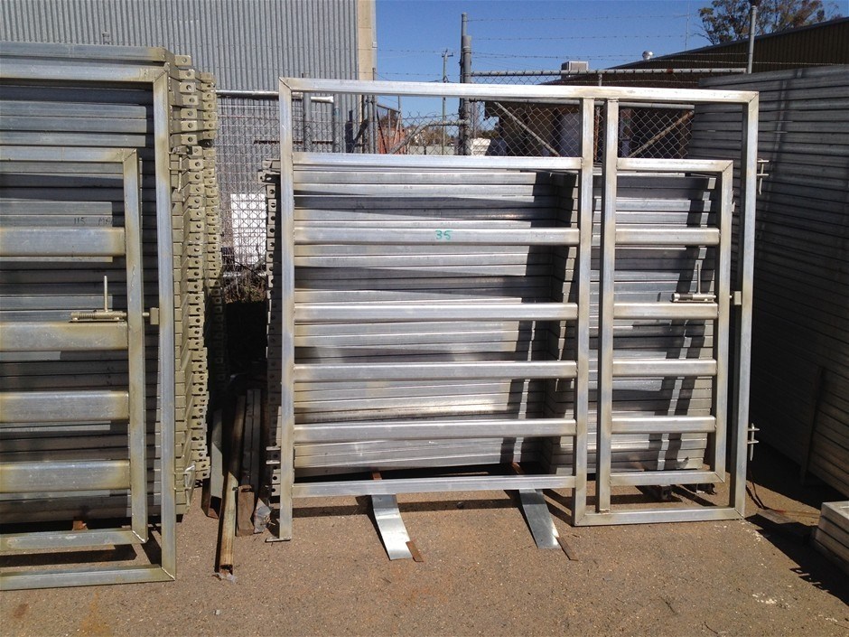 Buy Galvanised Man Gate Panel, 2.2m(L) x 1.9m(H), 50x50 | Grays Australia