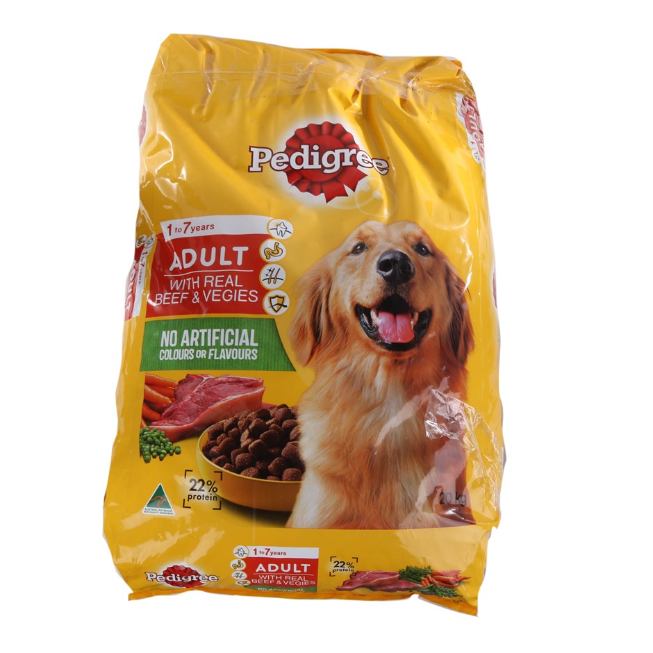 17kg X Pedigree Adult Dog Formula With Real Beef Vegies Sn Cc55905 27 Auction Graysonline Australia