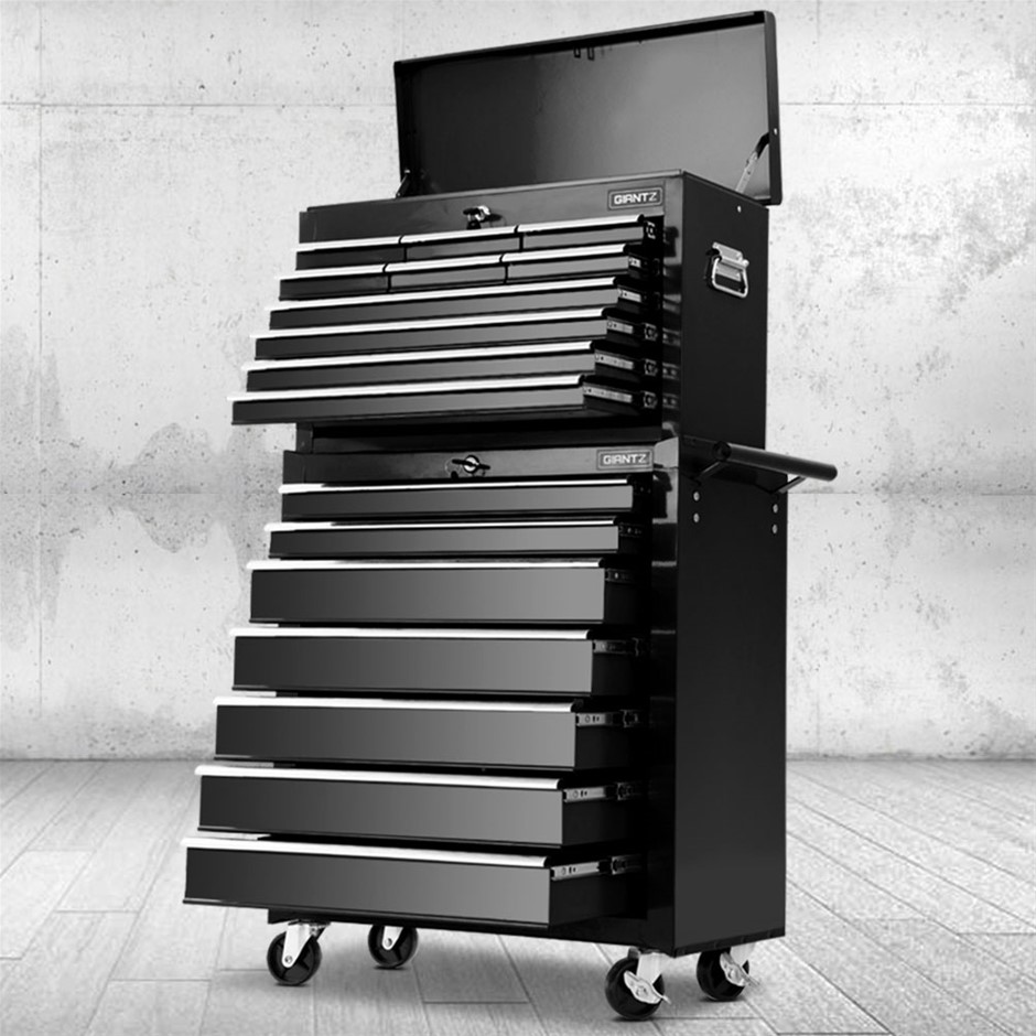 Giantz 17 Drawer ToolBox Trolley Chest Cabinet Cart Garage Mechanic Toolbox