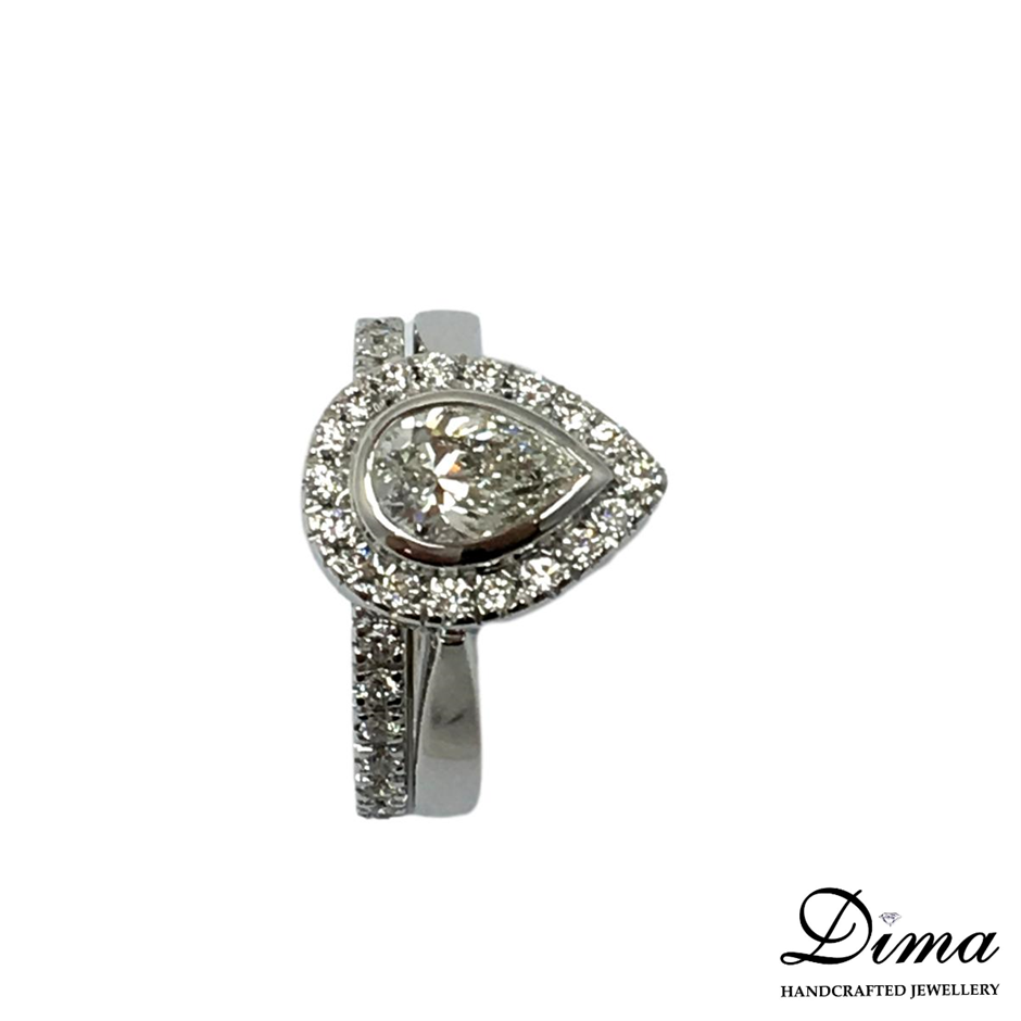 18K Gold-Filled Cuban Iced Out Ring with Simulated Diamonds - Size 7