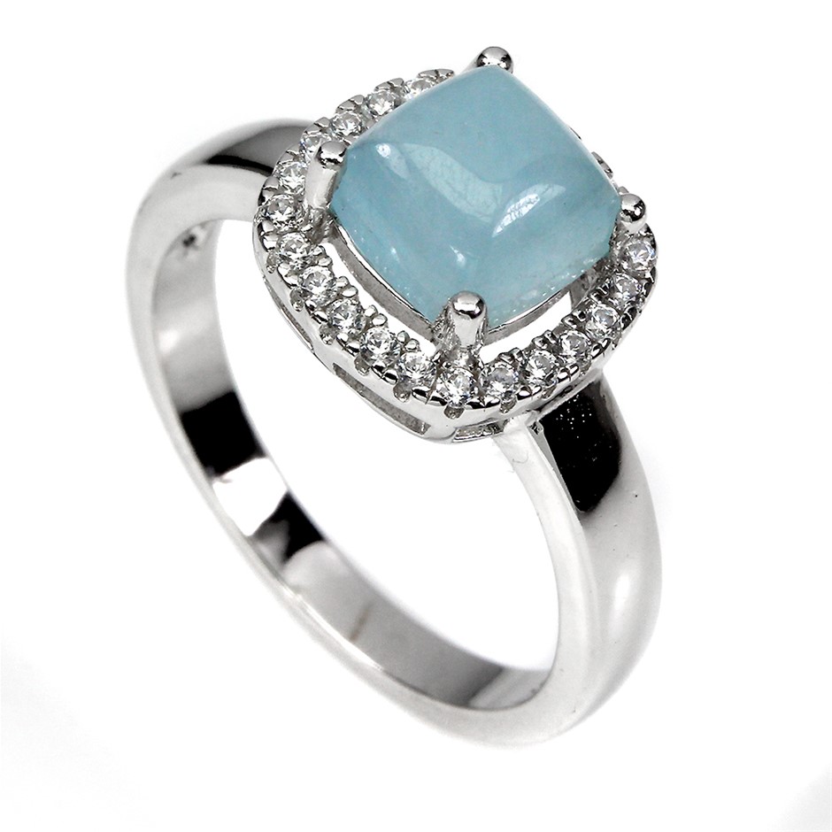 9K WHITE GOLD 0.75ct F VS LAB DIAMOND FLOWER CLUSTER RING