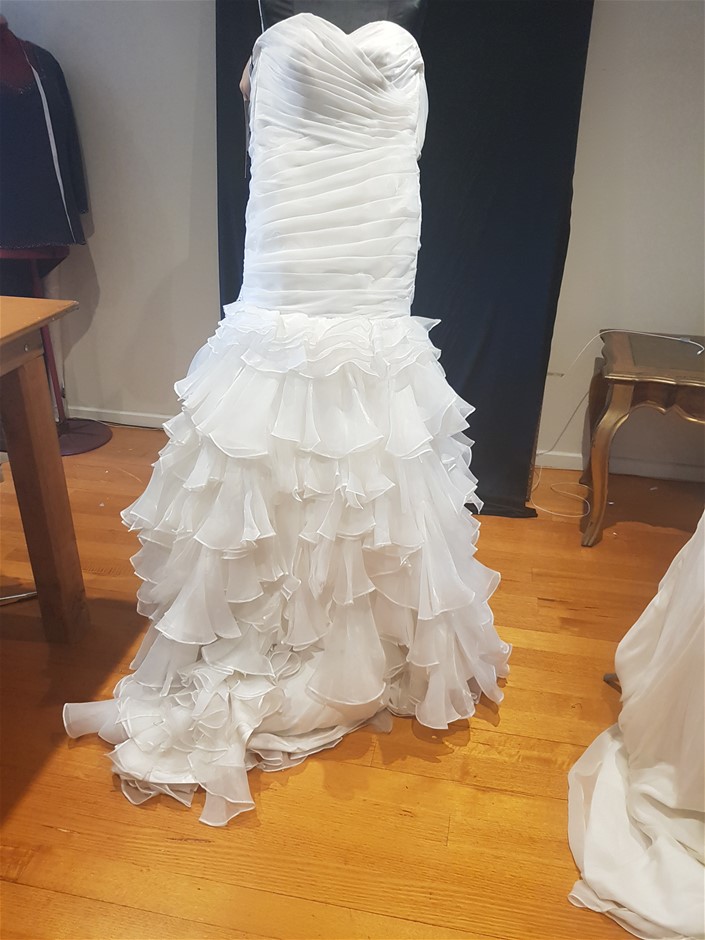 18k White & Yellow Gold Filled, Black Face Iced Out Diamond Quartz Watch