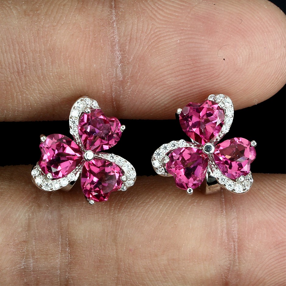 6mm Kunzite & Baroque Pearl Dangling Earrings.