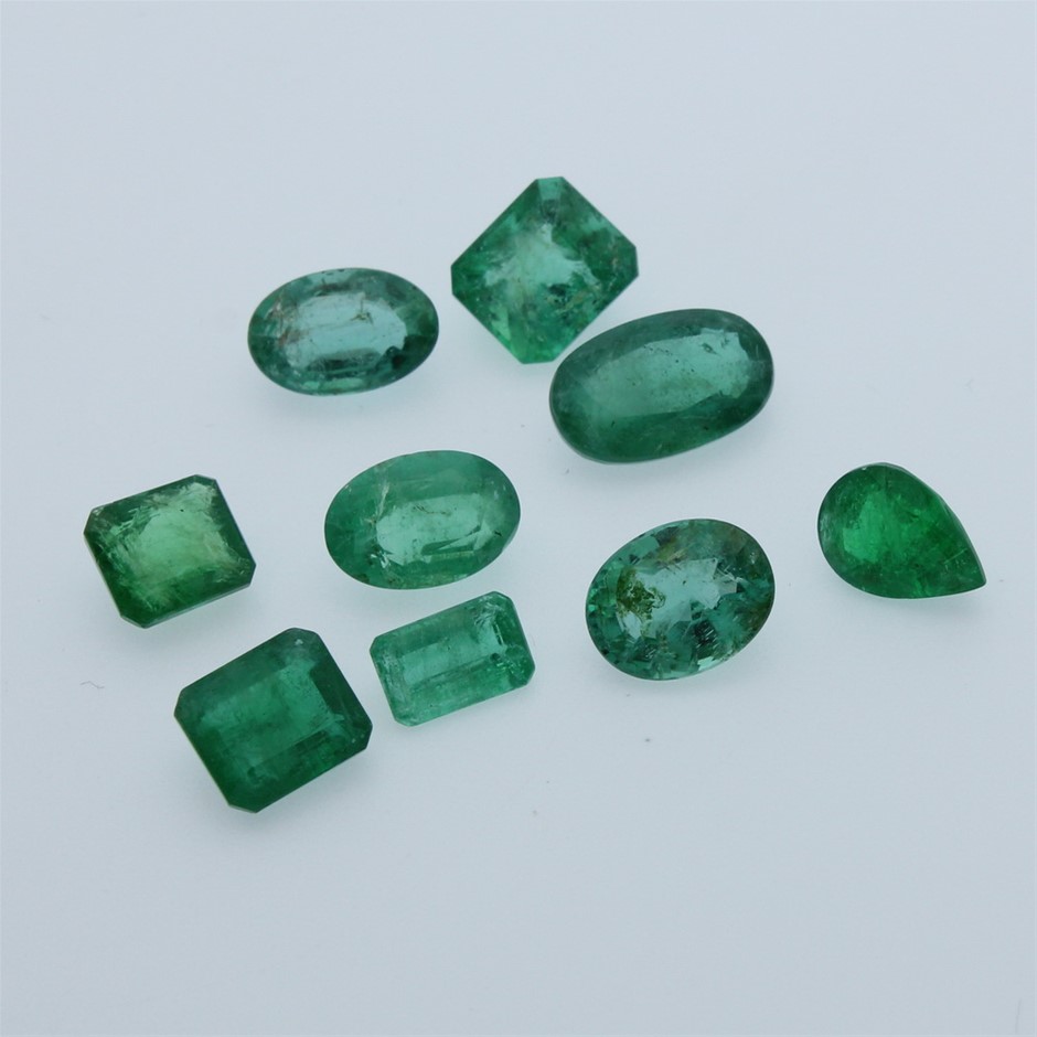 9K YELLOW GOLD 0.01ct HI SI DIAMOND RHODOLITE NECKLACE 45cm