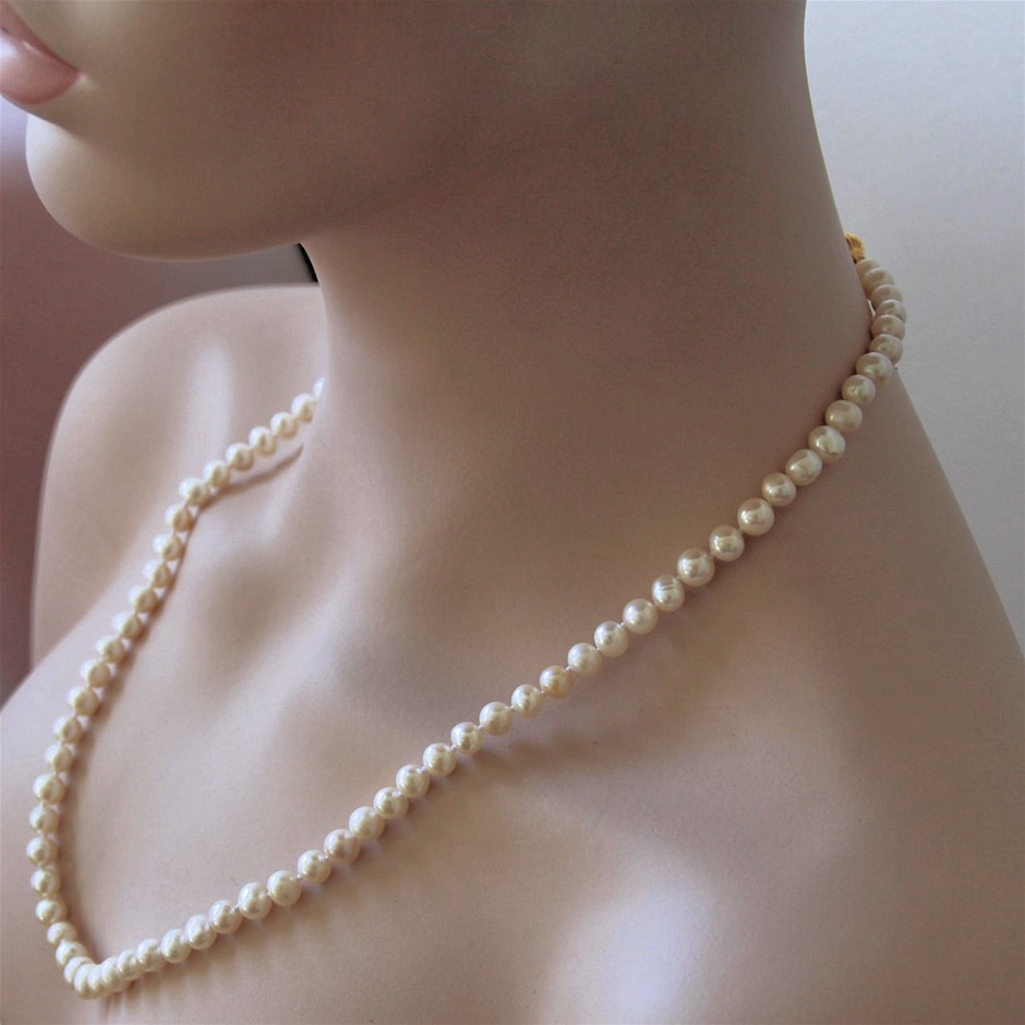 9K YELLOW GOLD 'N' 0.09 HI I1 DIAMOND NECKLACE 40+5cm