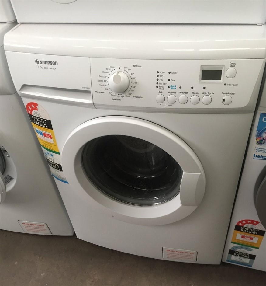 Simpson SWF10832 8kg EZI Sensor Washing Machine Front Loader Auction