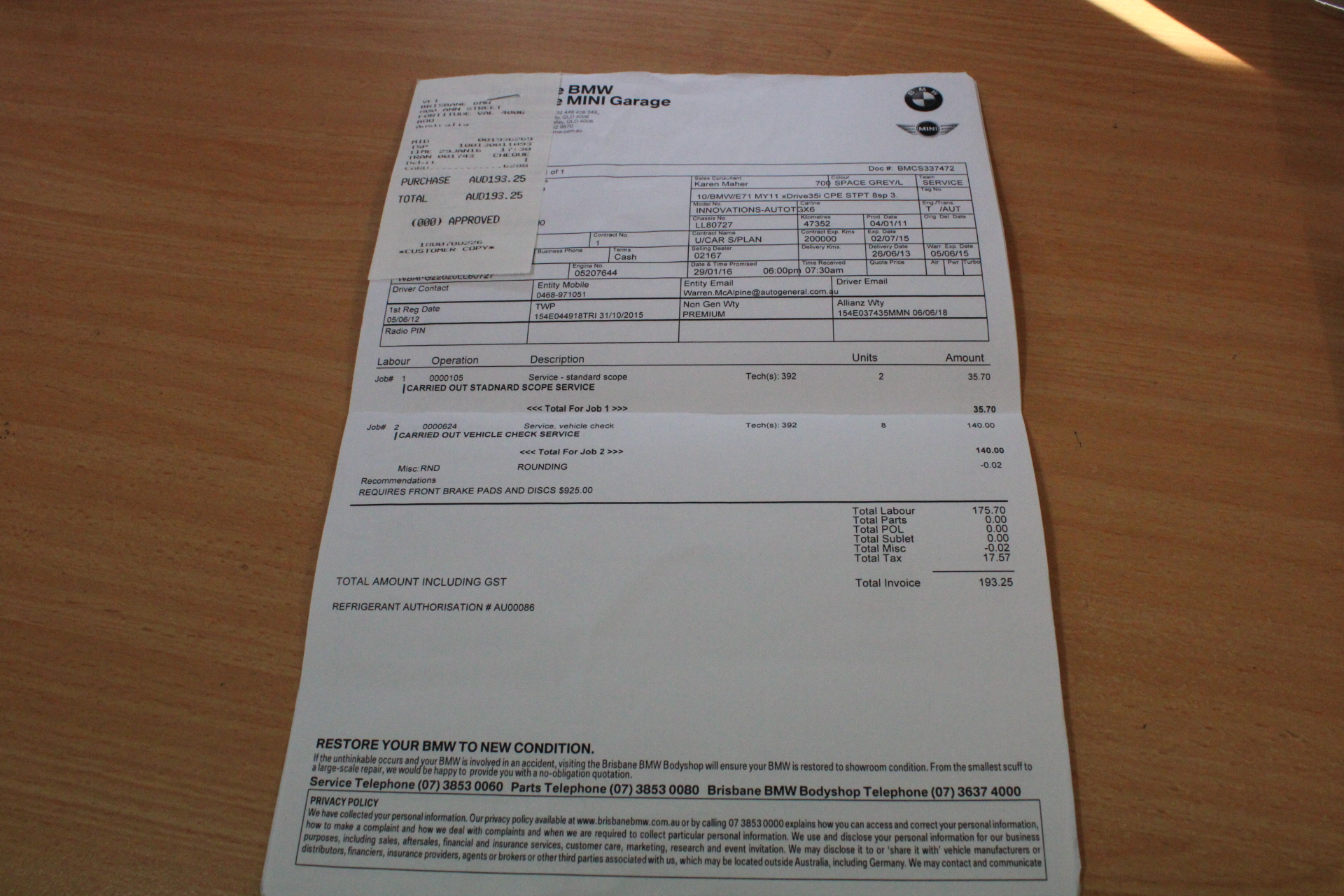 1/100 Scottdale gold bar unc