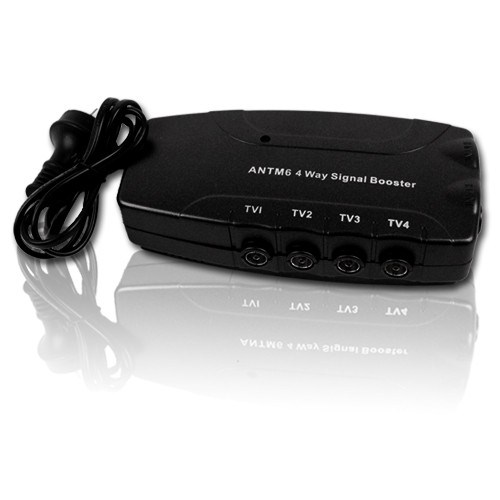 4-Way TV Antenna Signal Amplifier Splitt