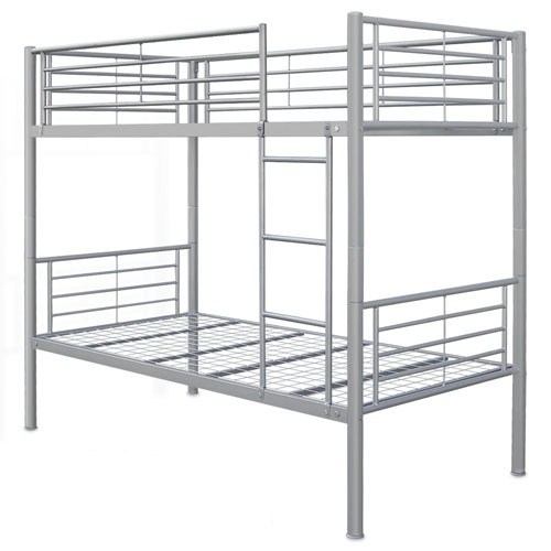 Twin Over Twin Bunk Bed - Metal w/ Ladde