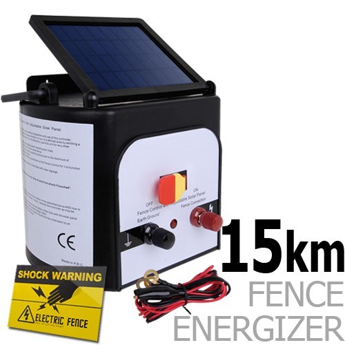 Giantz 15km Solar Electric Fence Charger