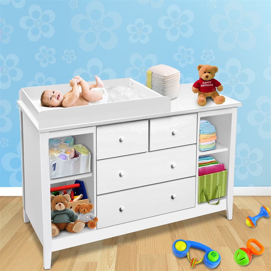 Buy Keezi Baby Change Table Tall boy Drawers Dresser Chest Storage