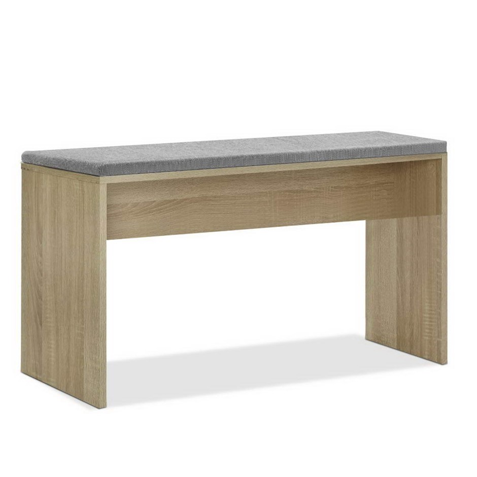 Artiss Dining Bench NATU Upholstery Seat Stool Cushion Furniture Oak 90cm