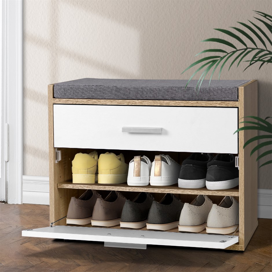 Artiss Shoe Cabinet Bench Shoes Storage 