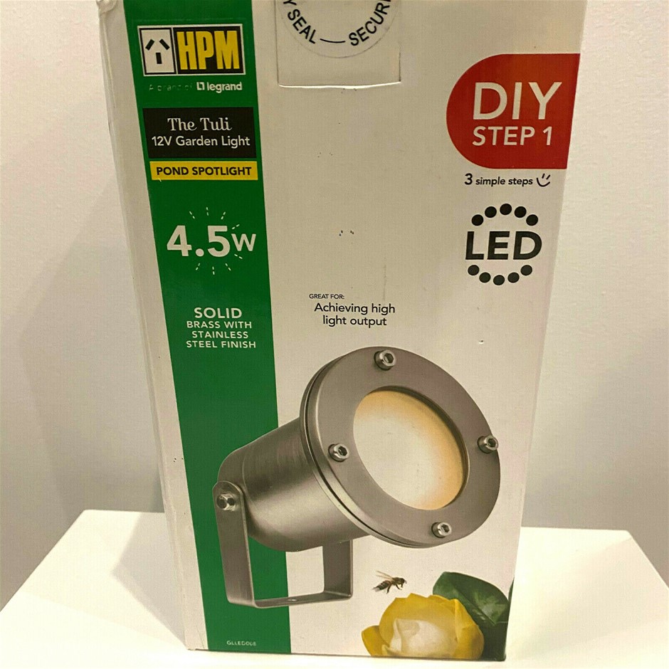 HPM TULI 12V LED Garden Light Pond Spotlight 4.5W 3000K IP68 DIY
