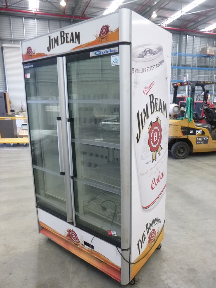 Skope B1200E3B12EV Double Door Commercial Jim Beam Labled Fridge Auction (00109017299