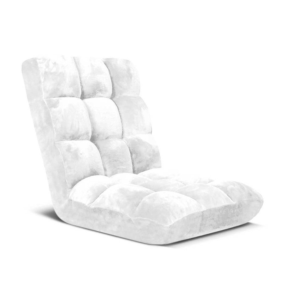 Buy Soga Floor Recliner Folding Lounge Sofa Futon Couch Chair Cushion White Grays Australia