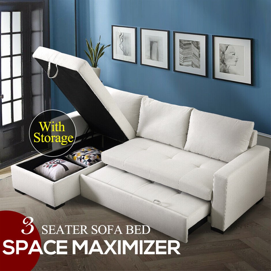 Levede 3-Seater Sofa Bed Set Corner Futo