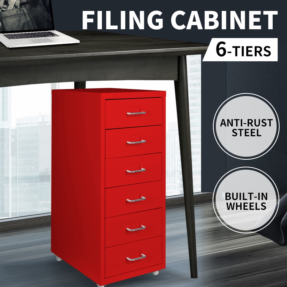 Steel Orgainer Metal File Cabinet With 6