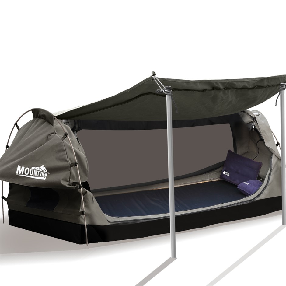 Buy Mountview Double Swag Camping Swags Canvas Dome Tent Free Standing