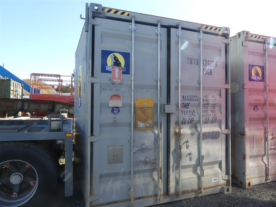 10FT Shipping Container Serial Number RWTU 124224 1 Metal Che Auction