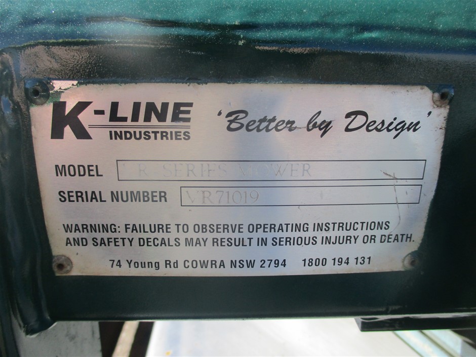 KLine Industries VRSeries Finishing Mower Auction (00077028184