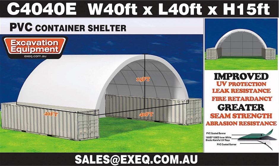 2022 Unused Heavy duty 40ft Container Shelter with Endwall