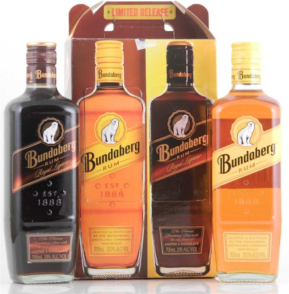 2 Pack of Bundaberg Rum Royal Liqueur Bear 3 & UP Rum Bear 3 (2 x